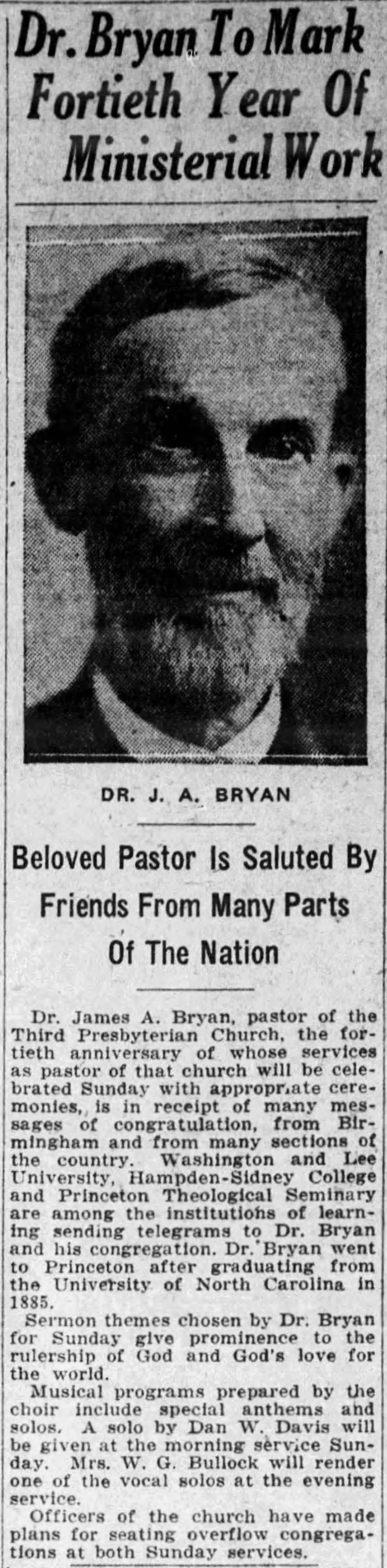 Dr. Bryan To Mark Fortieth Year of Ministerial Work